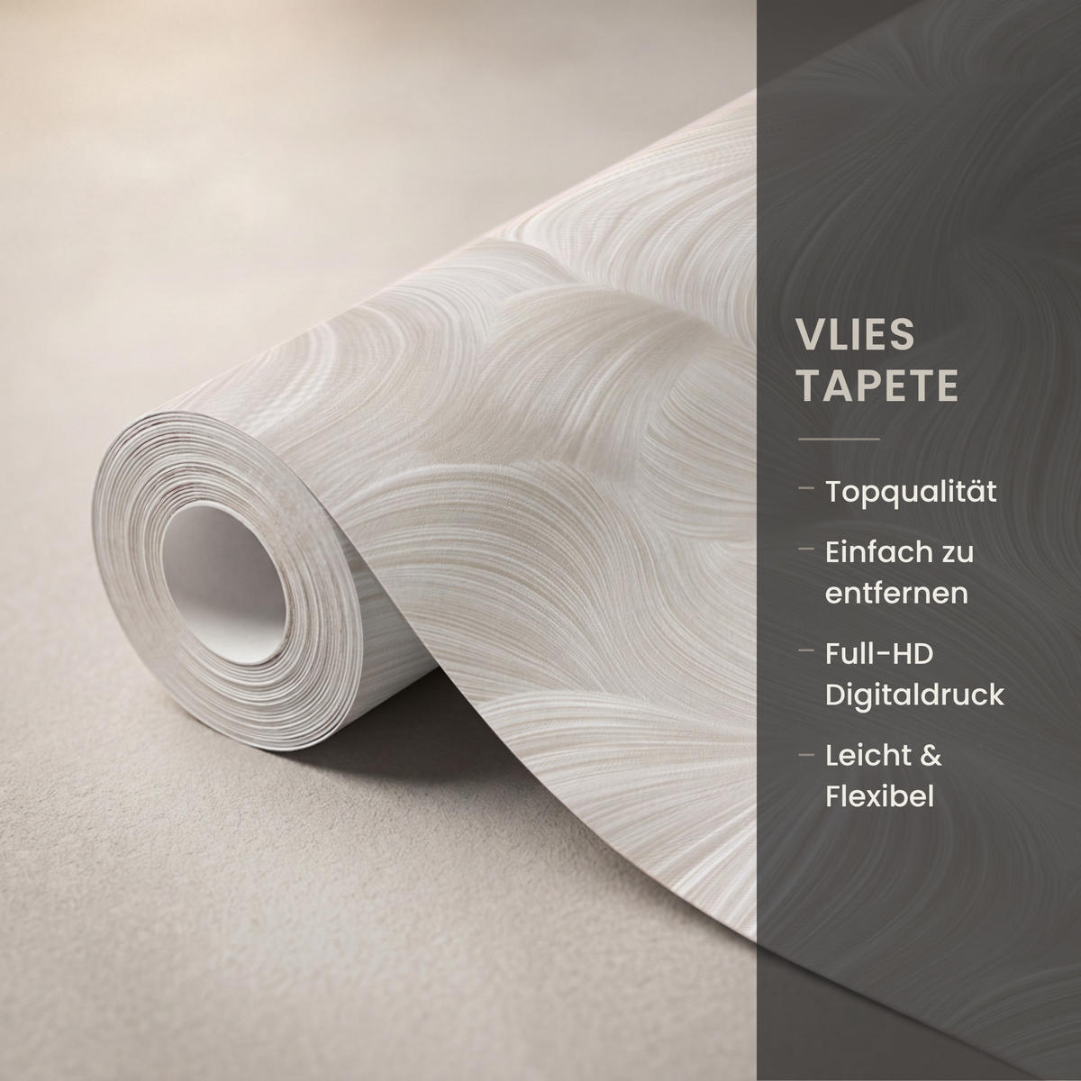 TAPETE - Lines - Ventilator - Beige - 120x200 cm - Creme, Papier (120/200cm) - OnlyWow