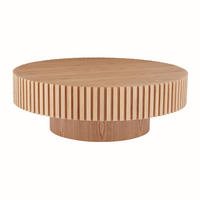 COUCHTISCH 80/80/35 cm natur aus MDF mit Massivholz-Kante und umlaufender Rille - Naturfarben, Holzwerkstoff (80/80/35cm) - OKWISH