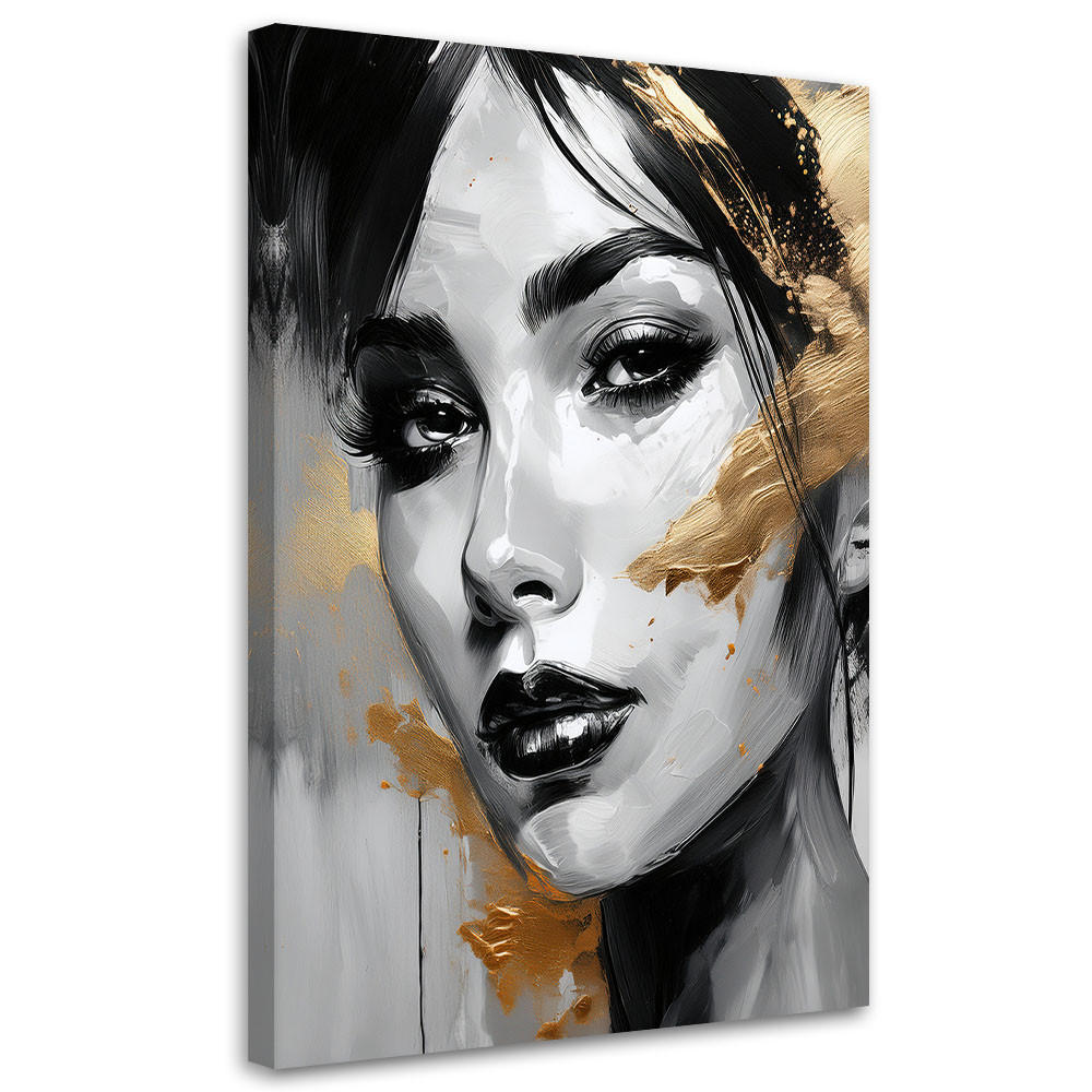 Feeby Leinwandbild Gold 40x60 cm