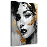 LEINWANDBILD Menschen & Charaktere 40x60cm - Goldfarben, Textil (40/60cm) - Feeby