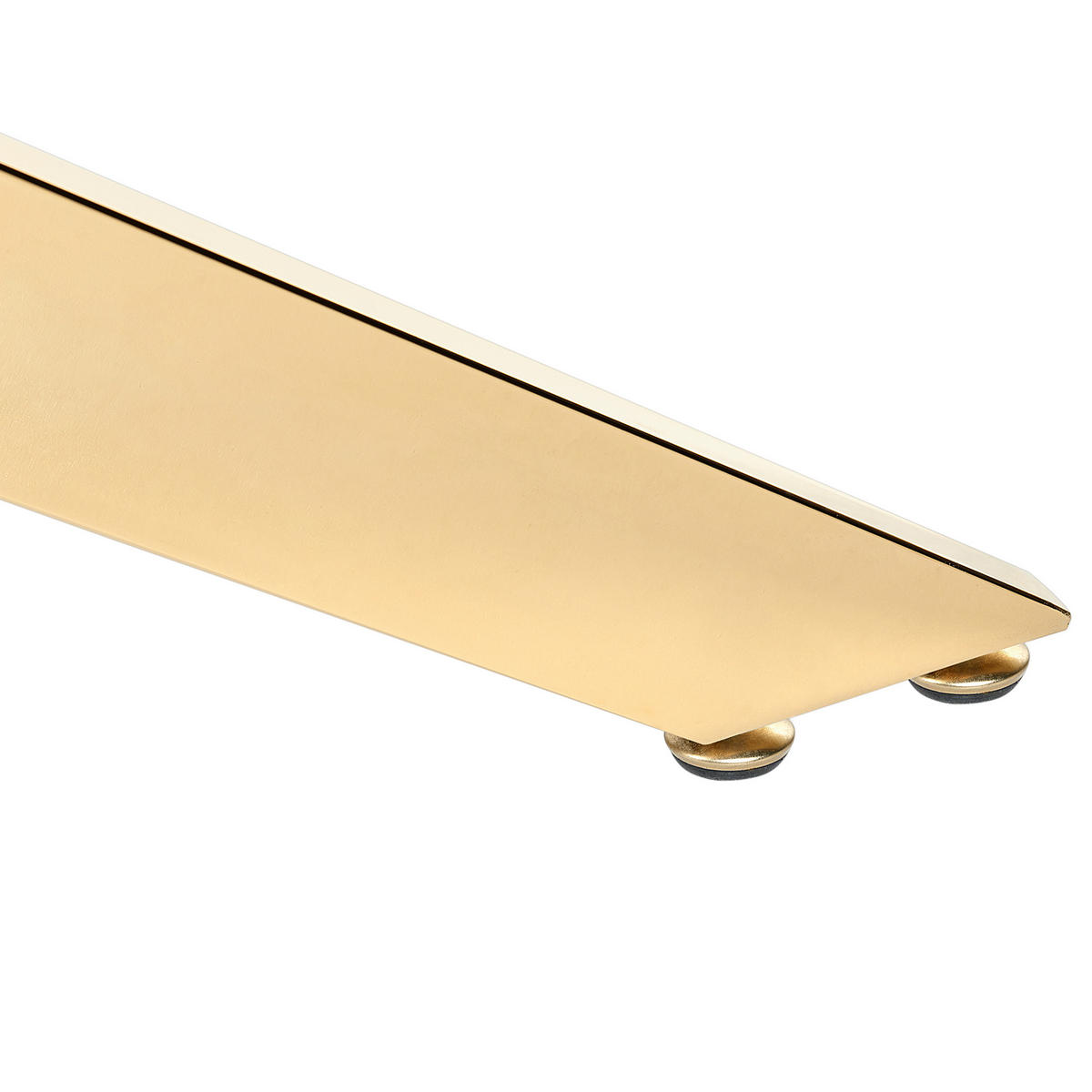ESSTISCH 120/75 cm Transparent, goldfarben Rund Maramo - Transparent, Glas (120/120/75cm) - Beliani