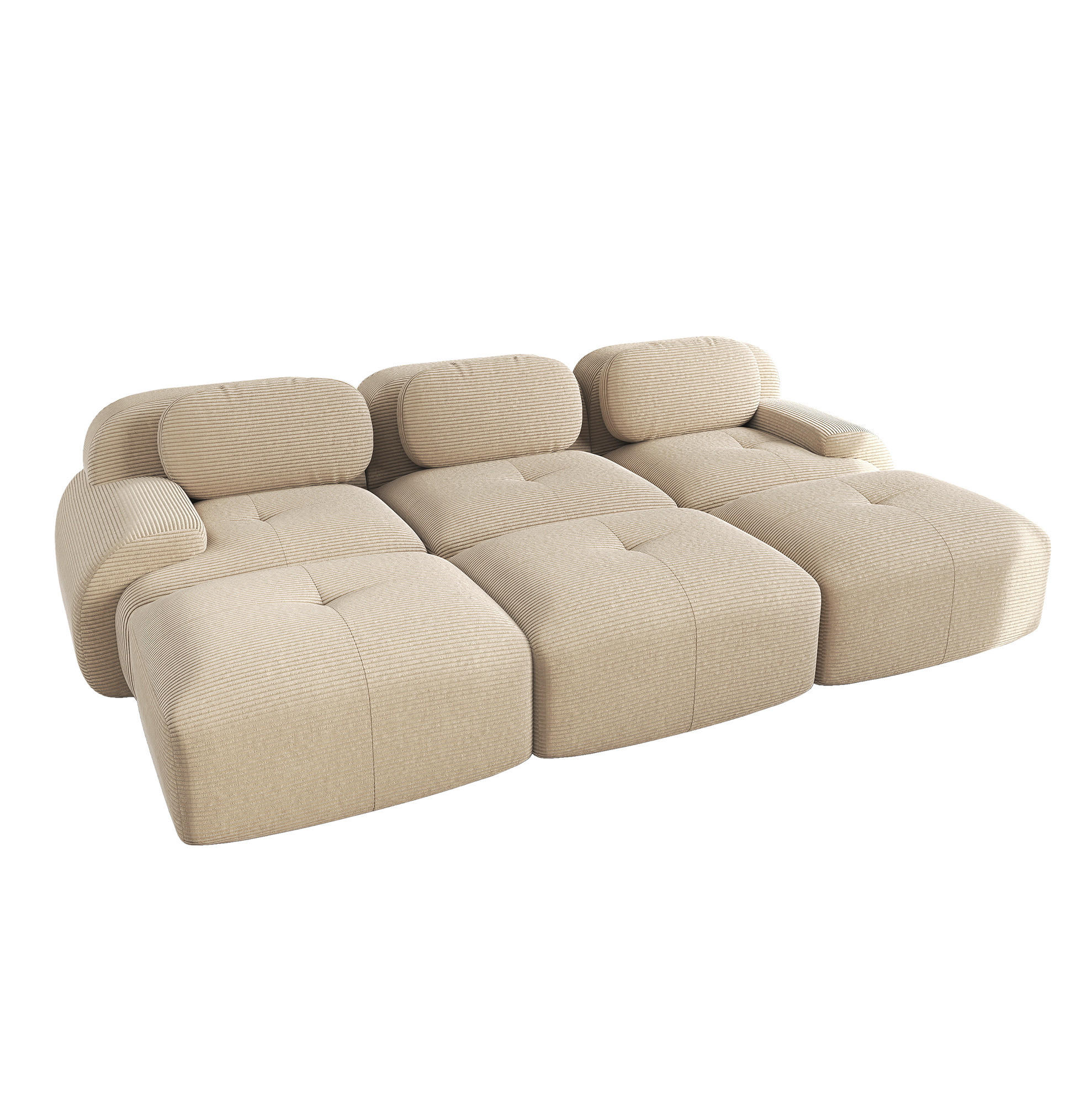 Flora Grace Sofa Beige 178x70x298 cm