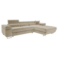 ECKSOFA Torezio Mini, Seite: Rechts - Creme, Holz/Textil (280/170cm) - MIRJAN24