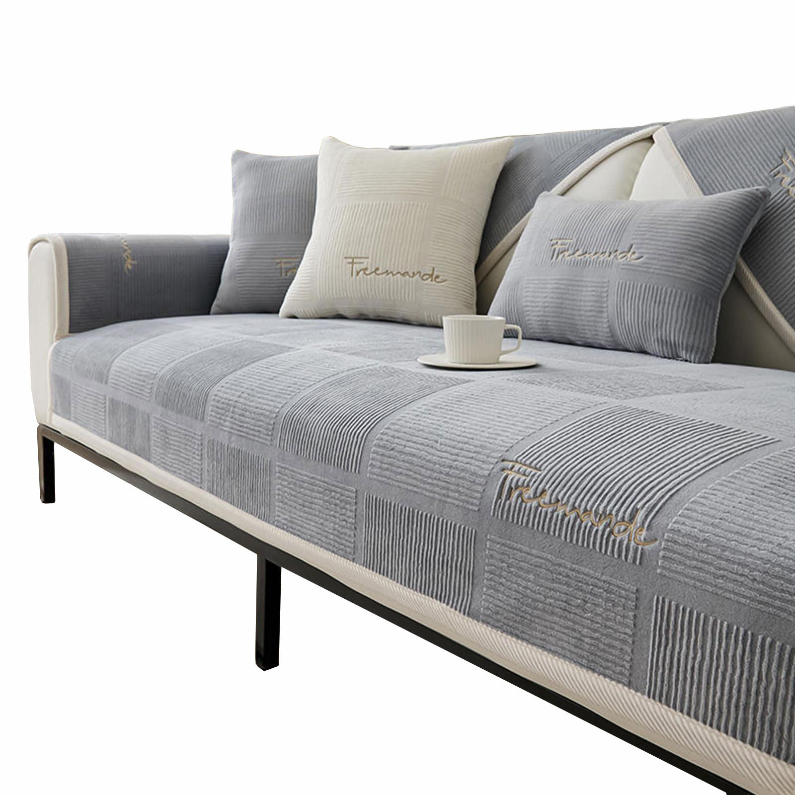 SOFAÜBERWURF Grau 1 Stück - Grau, Textil (90/180cm) - Kaket