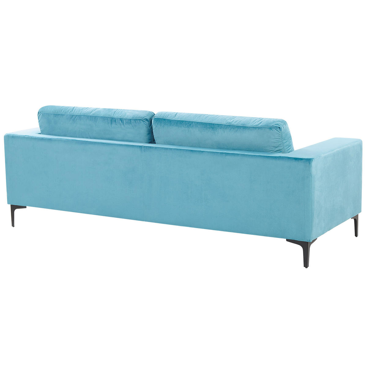 3-SITZER-SOFA Samtstoff Hellblau Vadstena - Hellblau, Textil (215/82/87cm) - Beliani
