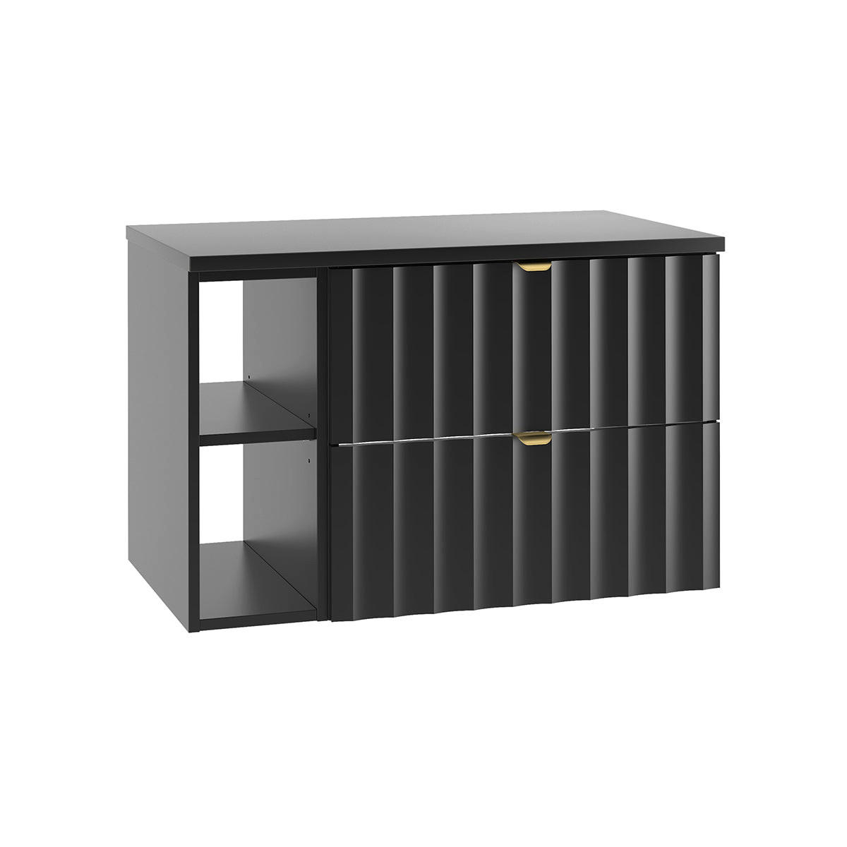 WASCHTISCHUNTERSCHRANK 80.6cm Lexa Schwarz - Schwarz, Holzwerkstoff (80.6/52.2/46.5cm) - Petits-meubles