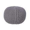 STRICK-POUF grau, 40/40/35 cm - Grau, Textil (40/35/40cm) - Homescapes