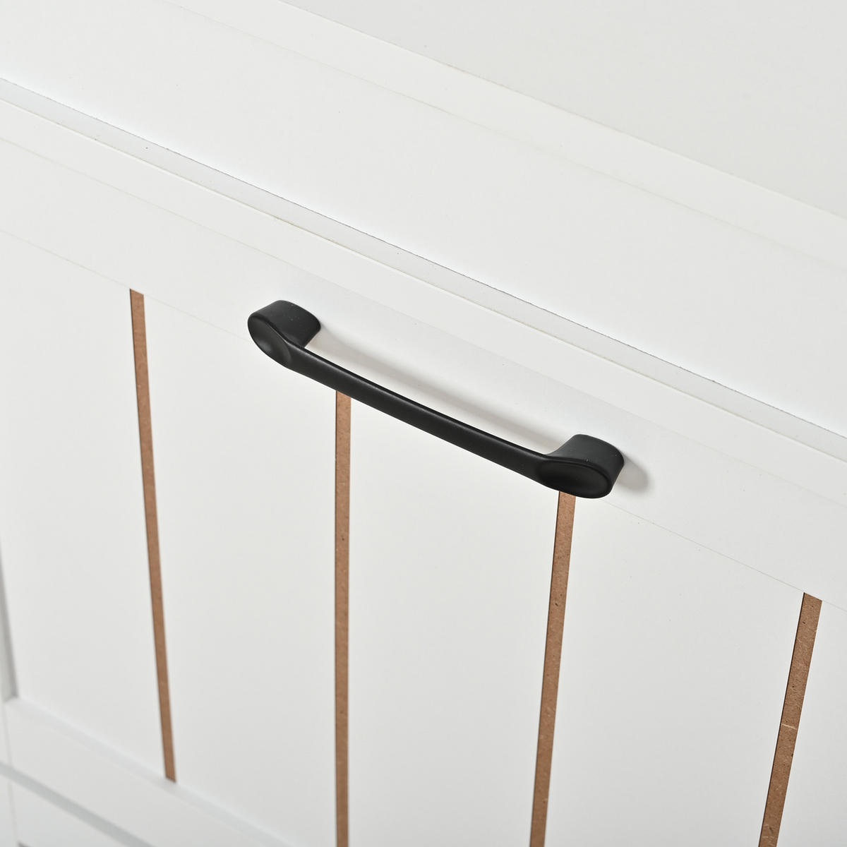 SCHUHSCHRANK in Weiß mit 4 Kipptüren mit 8 Fächern für Flur, B105/T24/H83 cm - Weiß, Holzwerkstoff (105/83/24cm) - STILVORA
