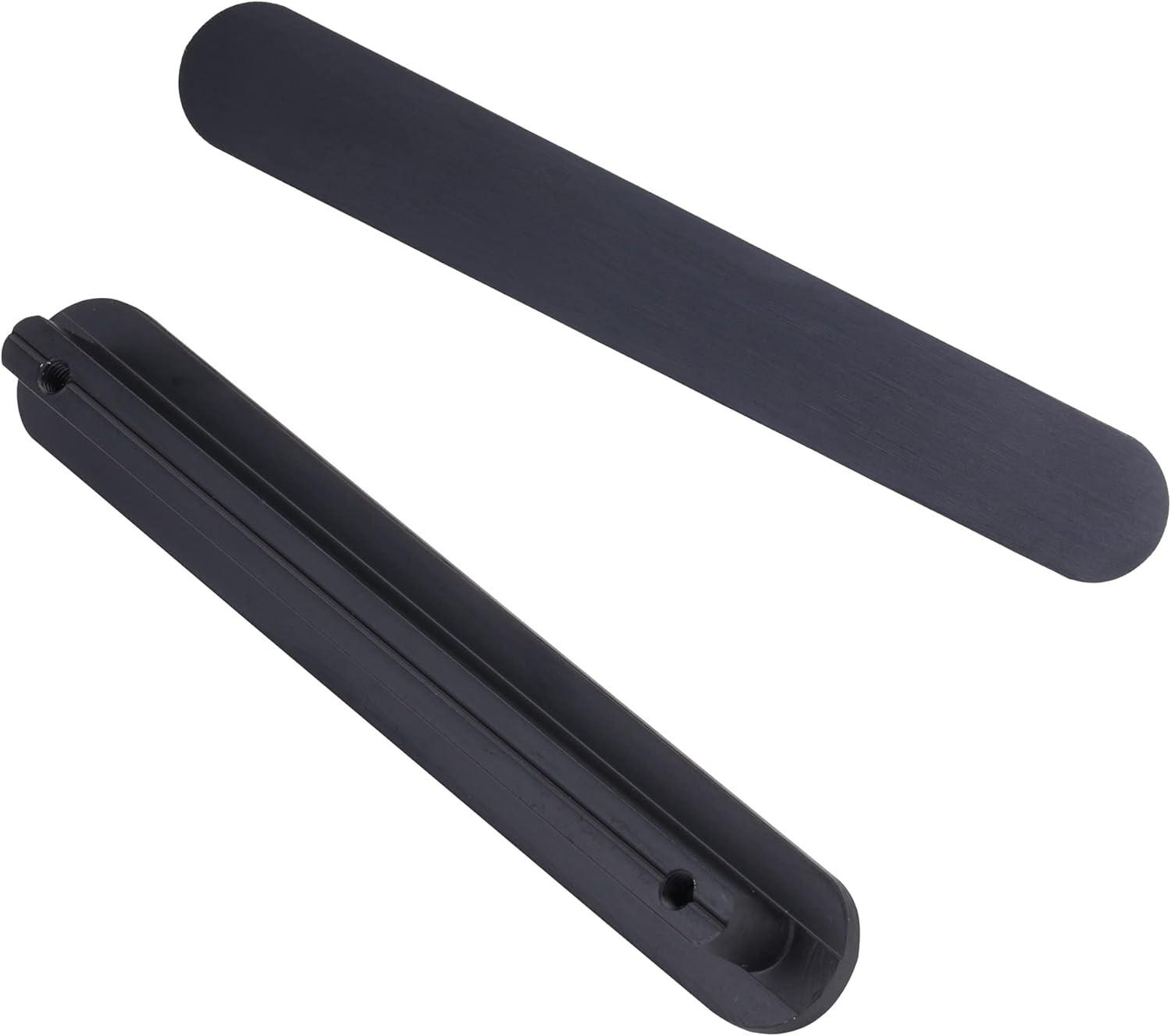 KÜCHENGRIFF Schwarz 6er-Set 96 mm gebürstetes Messing - Schwarz, Metall (1.8/1.7/12.6cm)