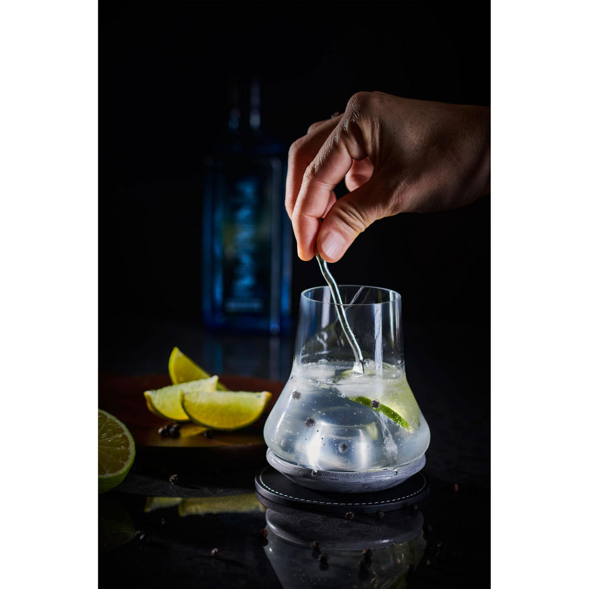 VERKOSTUNGSSET Whisky Degustation inkl. Kühlsockel - Grau, Glas (0.4L) - PEUGEOT