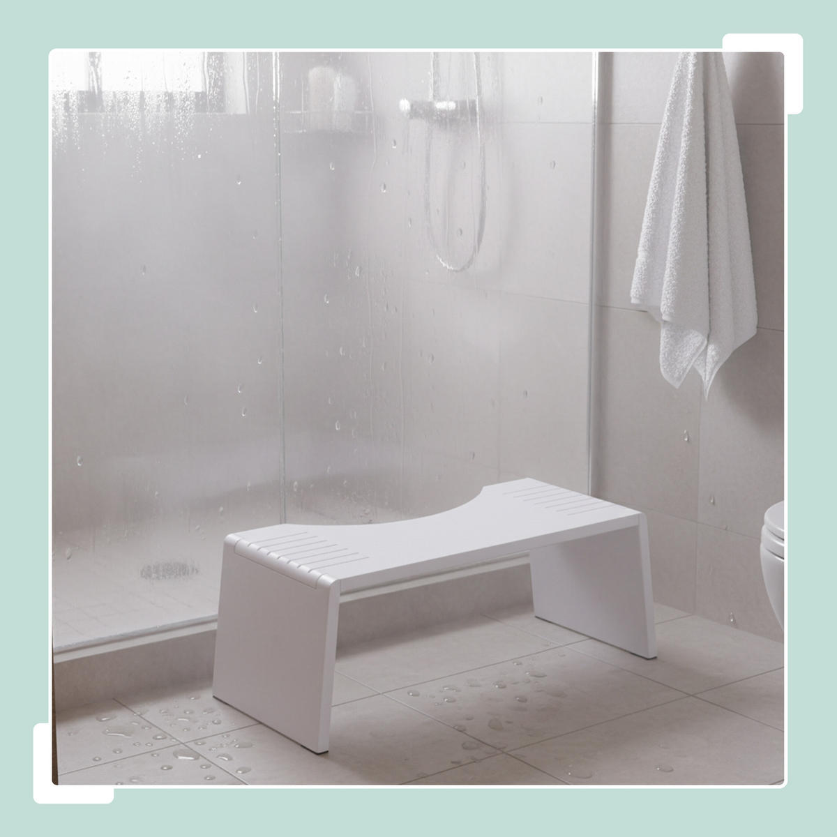 TOILETTENHOCKER - Weiß, Holz/Kunststoff (43.5/19/20cm) - Relaxdays