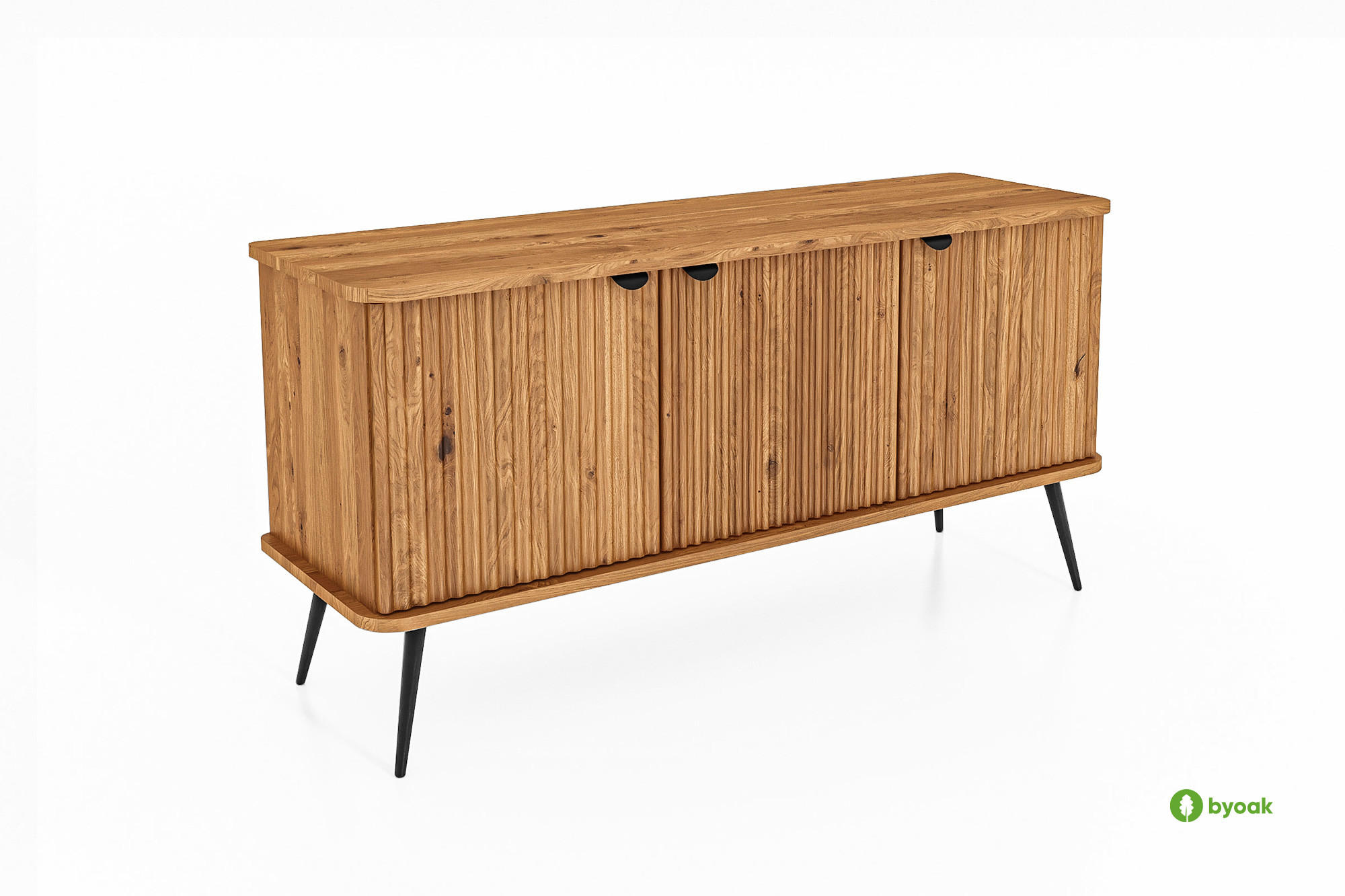KOMMODE LINA - Wildeiche, Holz (144/72/46cm) - byoak