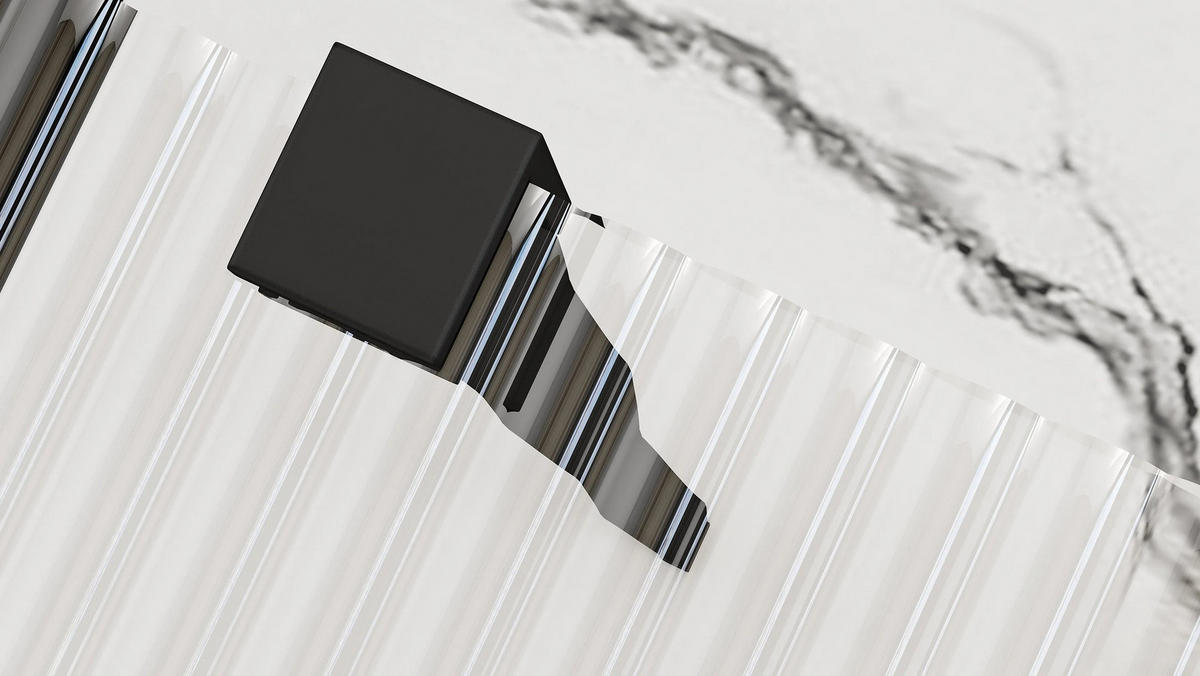 DUSCHWAND Rea Aero Intimo Black Mat 90 - Schwarz, Glas (90/200cm) - REA