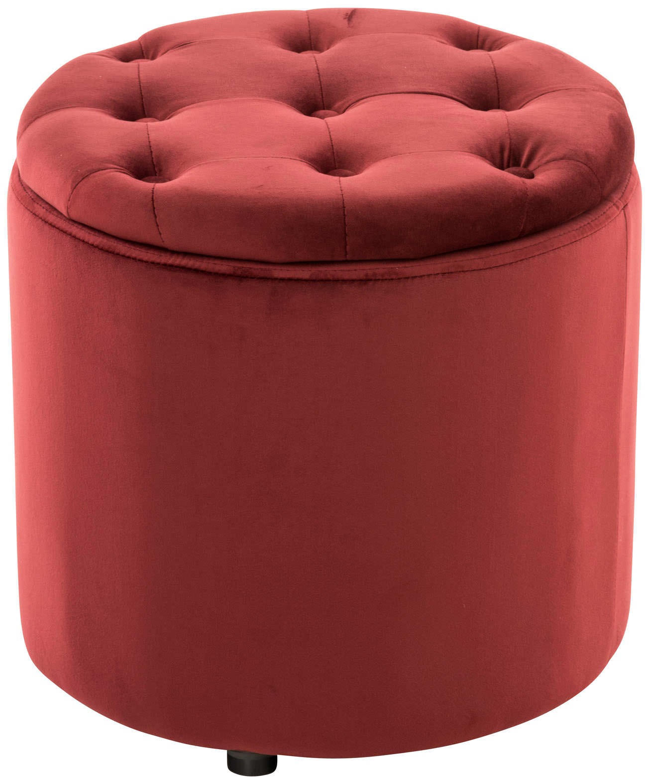 SITZWÜRFEL Samt Rot - Rot/Schwarz, Kunststoff/Textil (44/42/44cm) - CLP