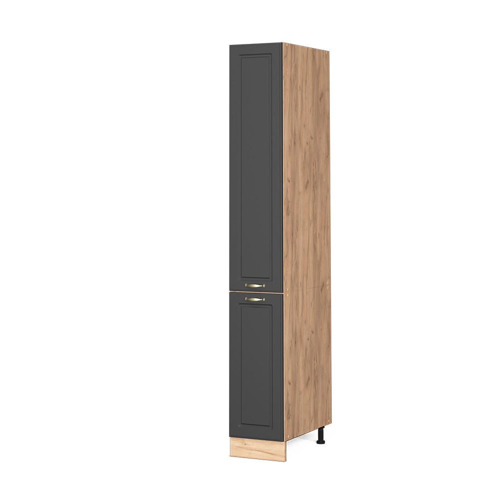 APOTHEKERSCHRANK Fame-Line Anthrazit-Gold 30 cm - Honigeiche/Anthrazit, Holzwerkstoff (30/206.8/58cm) - Vicco