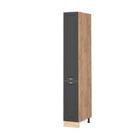 APOTHEKERSCHRANK Fame-Line Anthrazit-Gold 30 cm - Honigeiche/Anthrazit, Holzwerkstoff (30/206.8/58cm) - Vicco