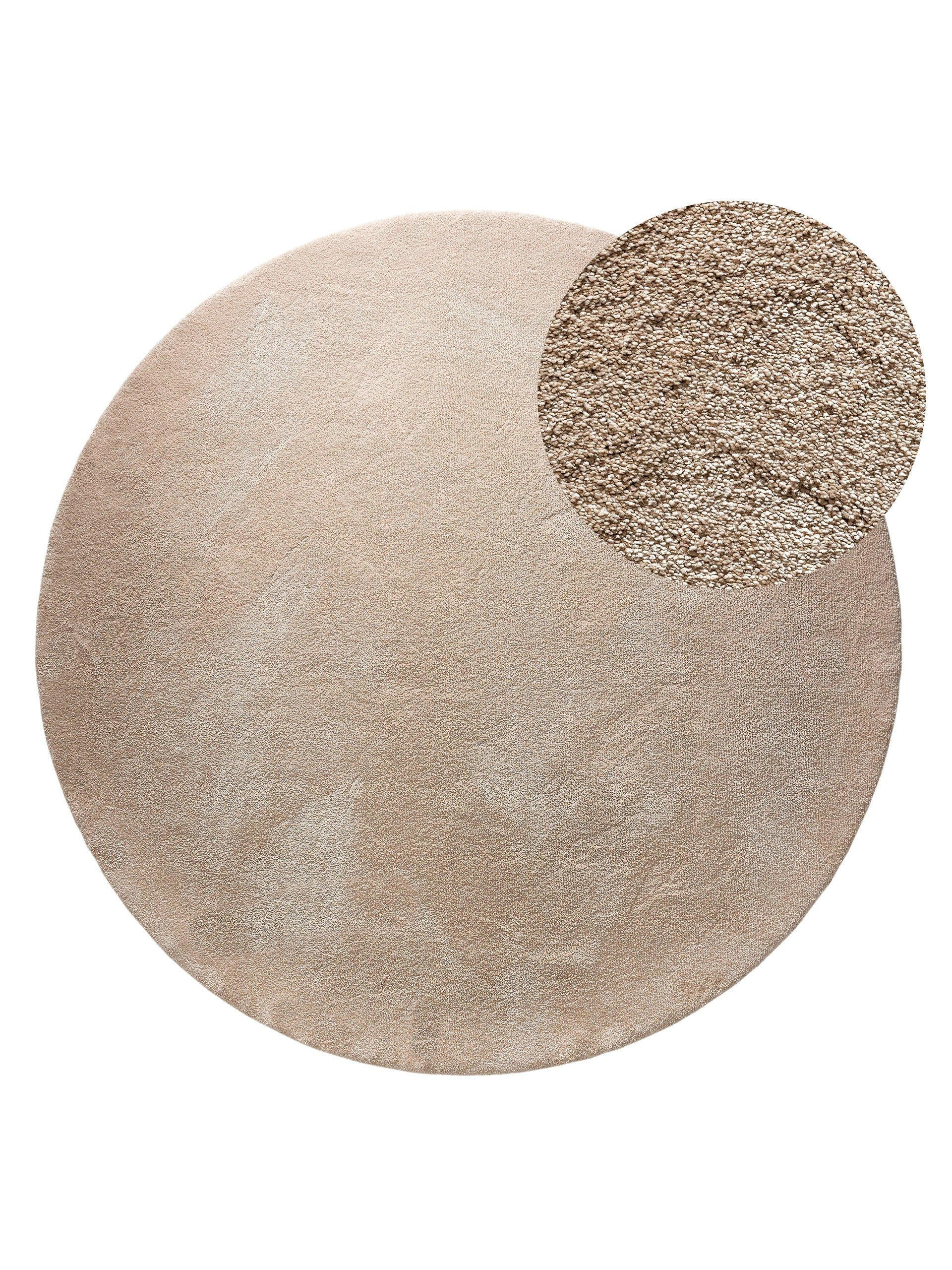 HOCHFLORTEPPICH Melvin waschbar ø 200 cm rund - Beige, Kunststoff (200/200cm) - benuta Nest