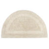 BADEMATTE halbrund 50/80 cm, 100% Baumwolle, wendbar - Creme, Textil (50/80cm) - Homescapes