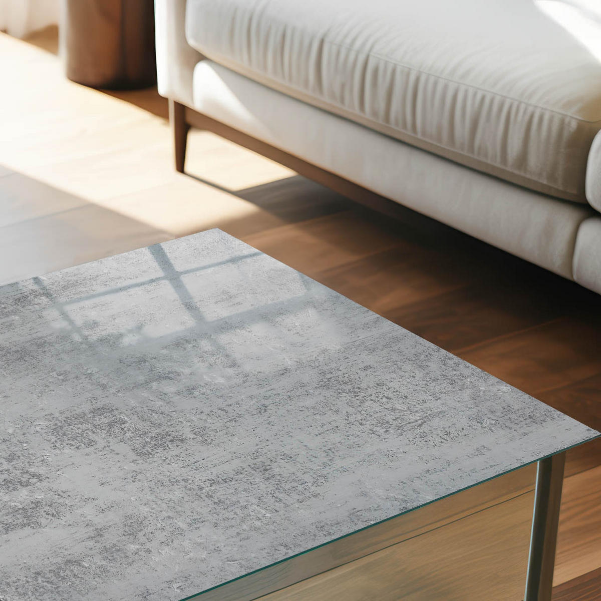 GLASPLATTE 80x60 cm – Graue Textur - Gelb, Glas (0.4/80/60cm) - ArtPrintCave
