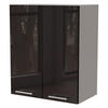 KÜCHENHÄNGESCHRANK Essen W3/60 Schwarz Hochglanz / Weiß Matt 60 / 32,5 / 72cm - Schwarz Hochglanz/Schwarz, Holz/Holzwerkstoff (60/72/32.5cm) - Feldmann-Wohnen