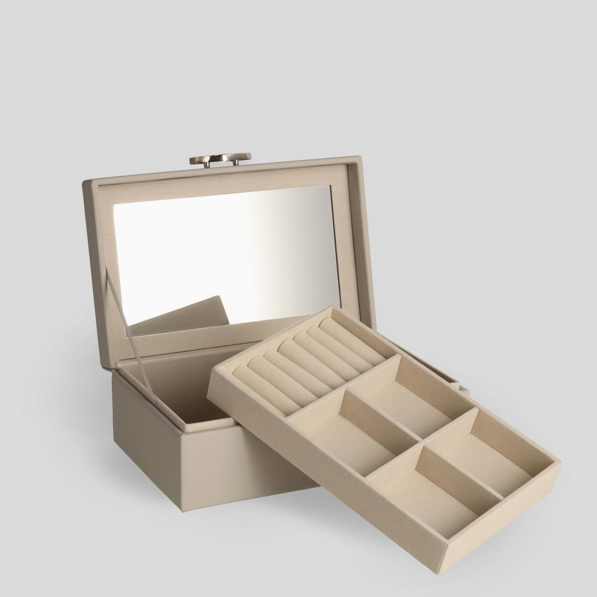 SCHMUCKKÄSTCHEN Dormentes - Hellgrau, Keramik (23/8.5/15.6cm) - home&you