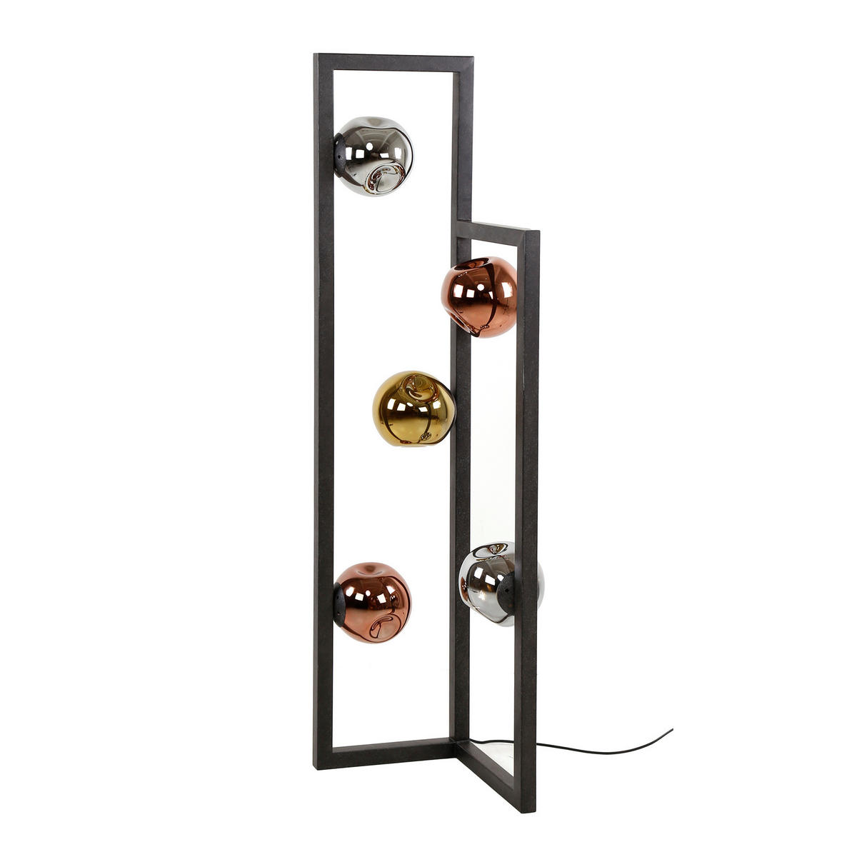 STEHLEUCHTE Stellar Schwarz 30/30/130 cm - Schwarz, Glas (30/30/130cm) - Hoyz Collection