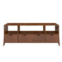 MASSIVHOLZ-TV-SCHRANK Gdynia, Buche - lackiert, Nussbaumfarbe - Walnussfarben, Holz/Buchenholz (160/60.4/45cm) - Visby