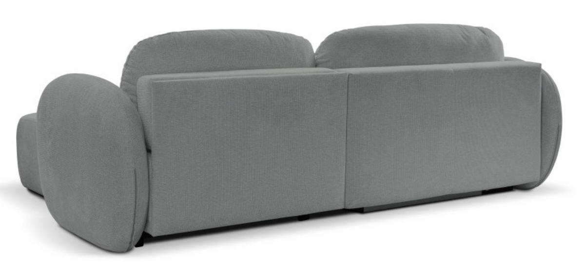 ECKSOFA Dunkelgrau OLIVIO Ausziehbar Rechts - Dunkelgrau/Grau, Textil (174/248cm) - Sepro Meble