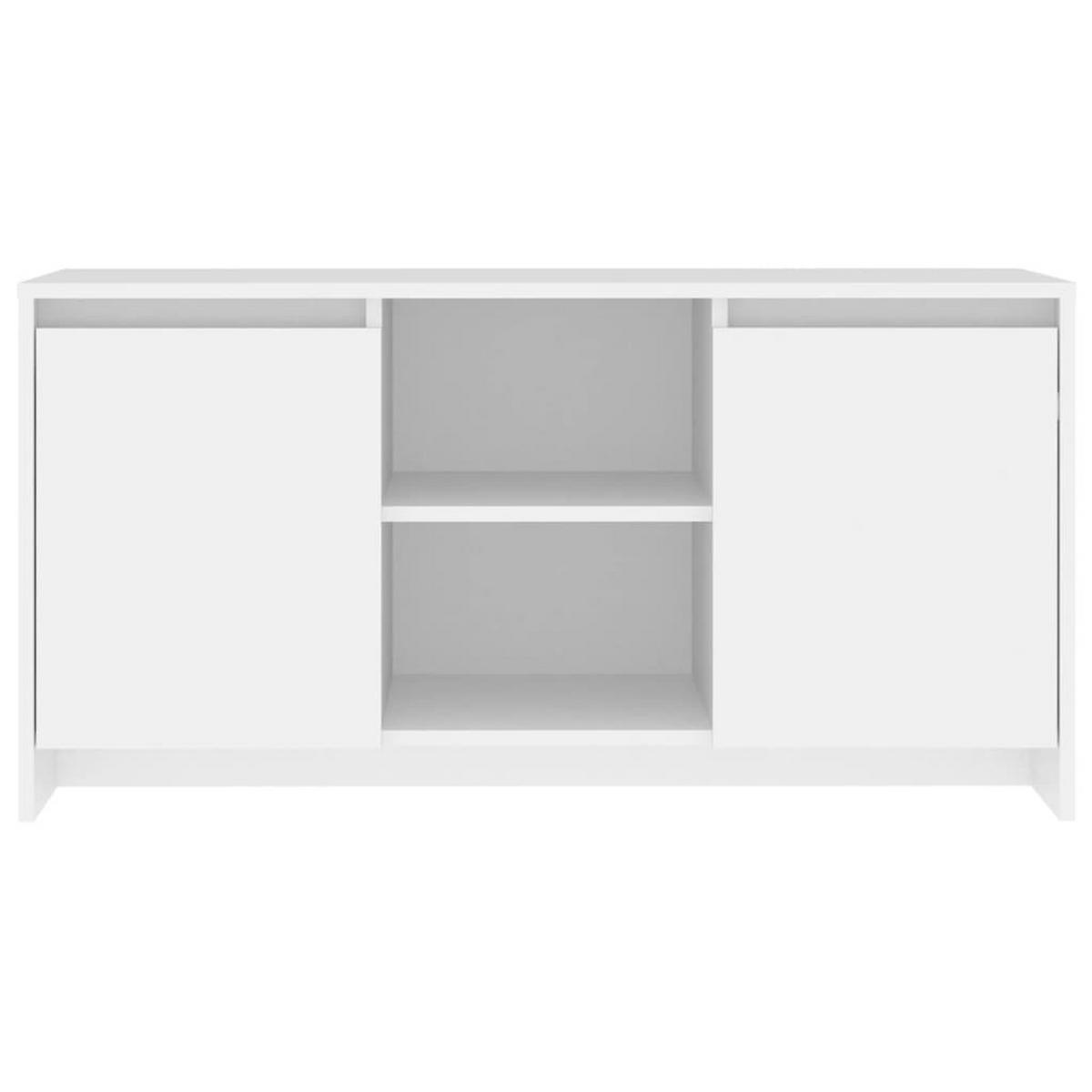 LOWBOARD mit 2 Türen, 2 Fächern 102/37,5/52,5 cm aus Holzwerkstoff in Weiß - Weiß, Holz (102/52.5/37.5cm) - vidaXL