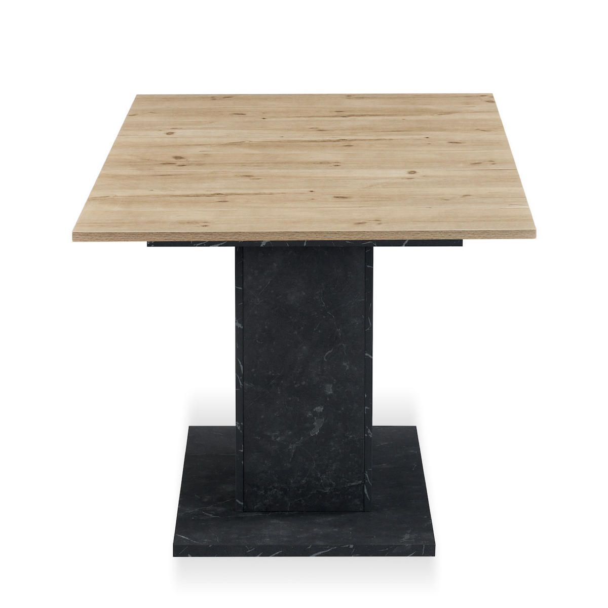 ESSTISCH BOSCO 120-160/80/76 cm - Anthrazit/Eiche San Remo, Holzwerkstoff (80/120/76cm) - B&D Home