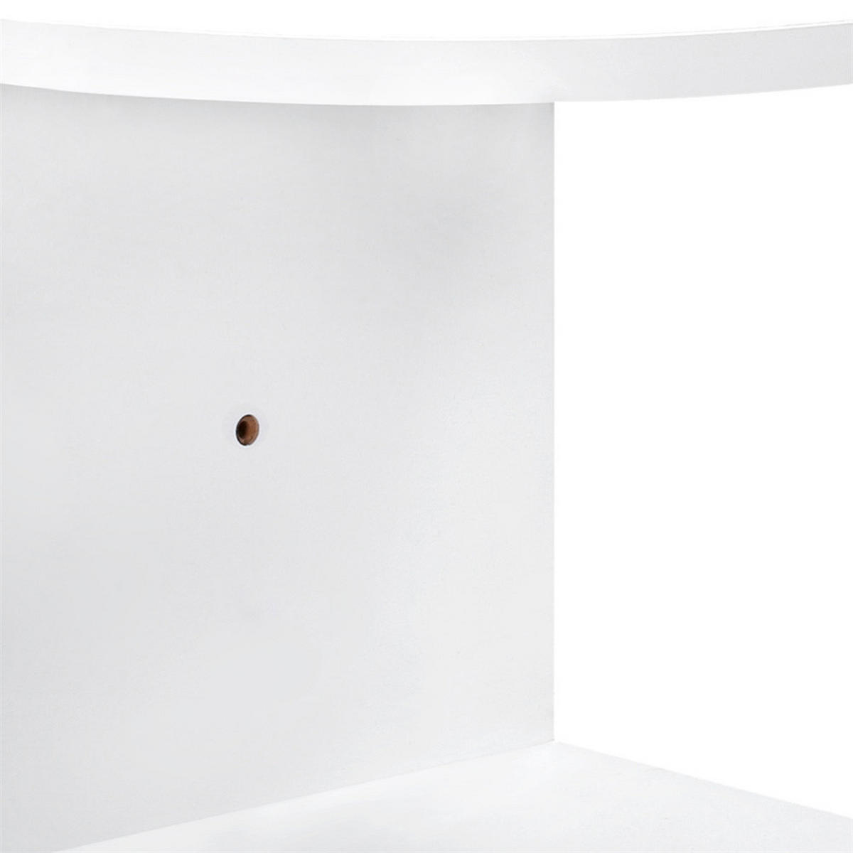 WANDREGAL 19.5/19.5/60.5 cm 2-Stufig Wandmontage Holz Weiß - Weiß, Holzwerkstoff (19.5/60.5/19.5cm) - Livingandhome