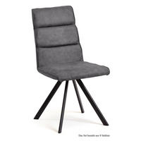 ESSZIMMERSTUHL drehbar (8er-Set) Dessa 47x92x60 Schwarz/Grau - Schwarz/Grau, Kunststoff (60/92/47cm) - 58aufmkessel