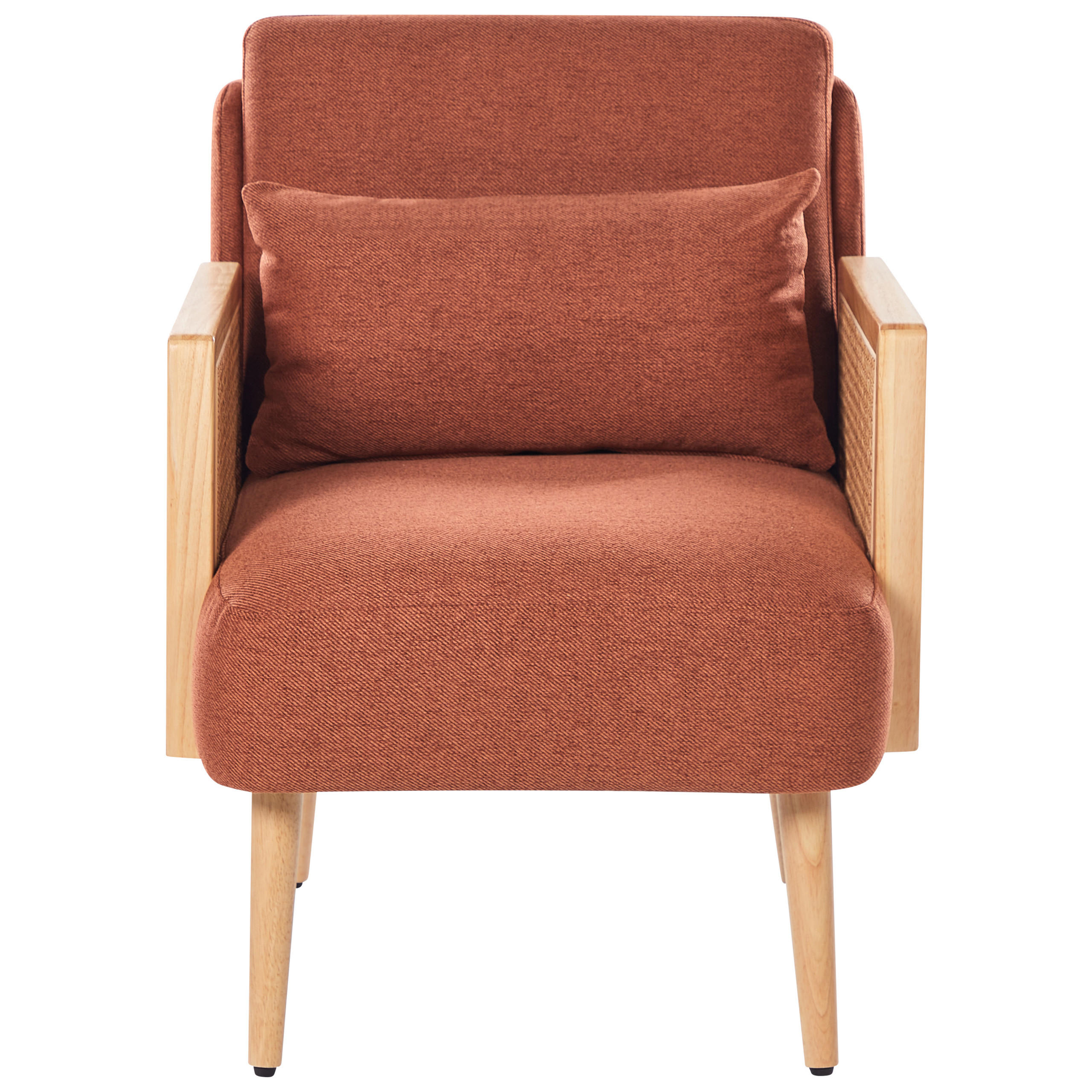 SESSEL Polsterbezug Orange Orum - Hellbraun/Orange, Textil (65/80/78cm) - Beliani