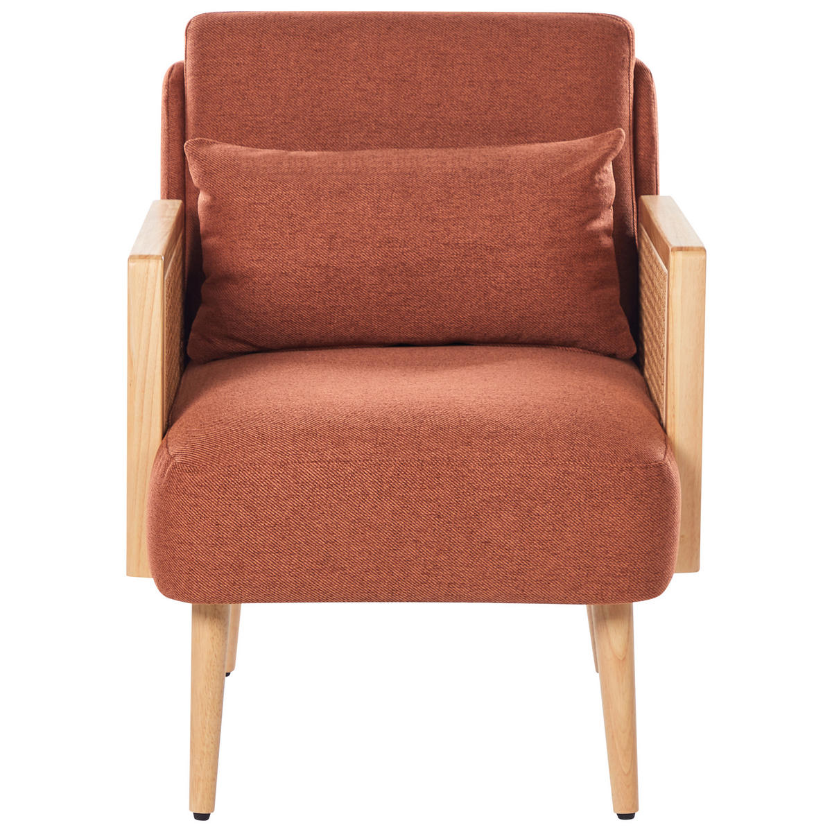SESSEL Polsterbezug Orange Orum - Hellbraun/Orange, Textil (65/80/78cm) - Beliani