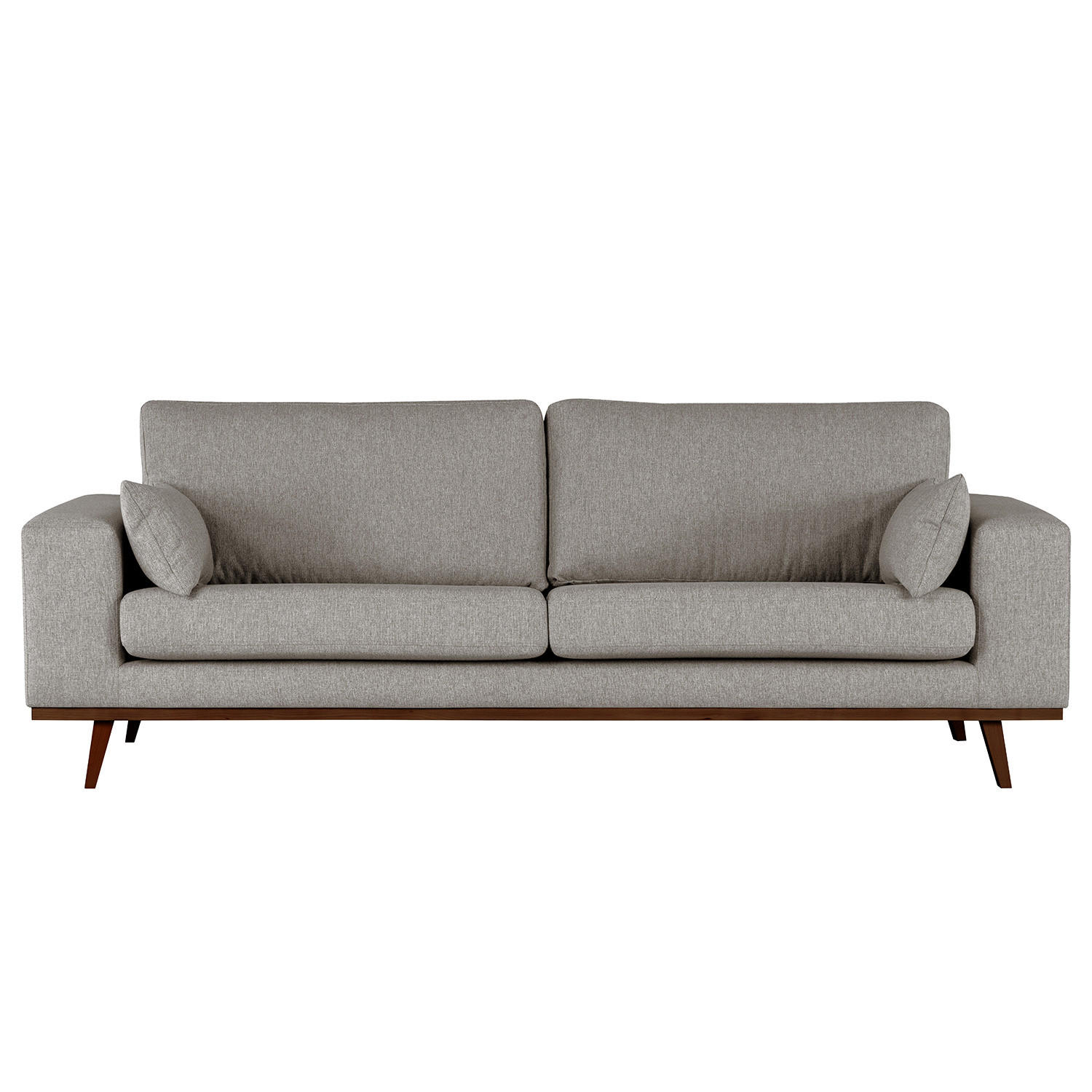 2-SITZER SOFA - Graubraun/Buchefarben, Textil (197/81/88cm) - home24