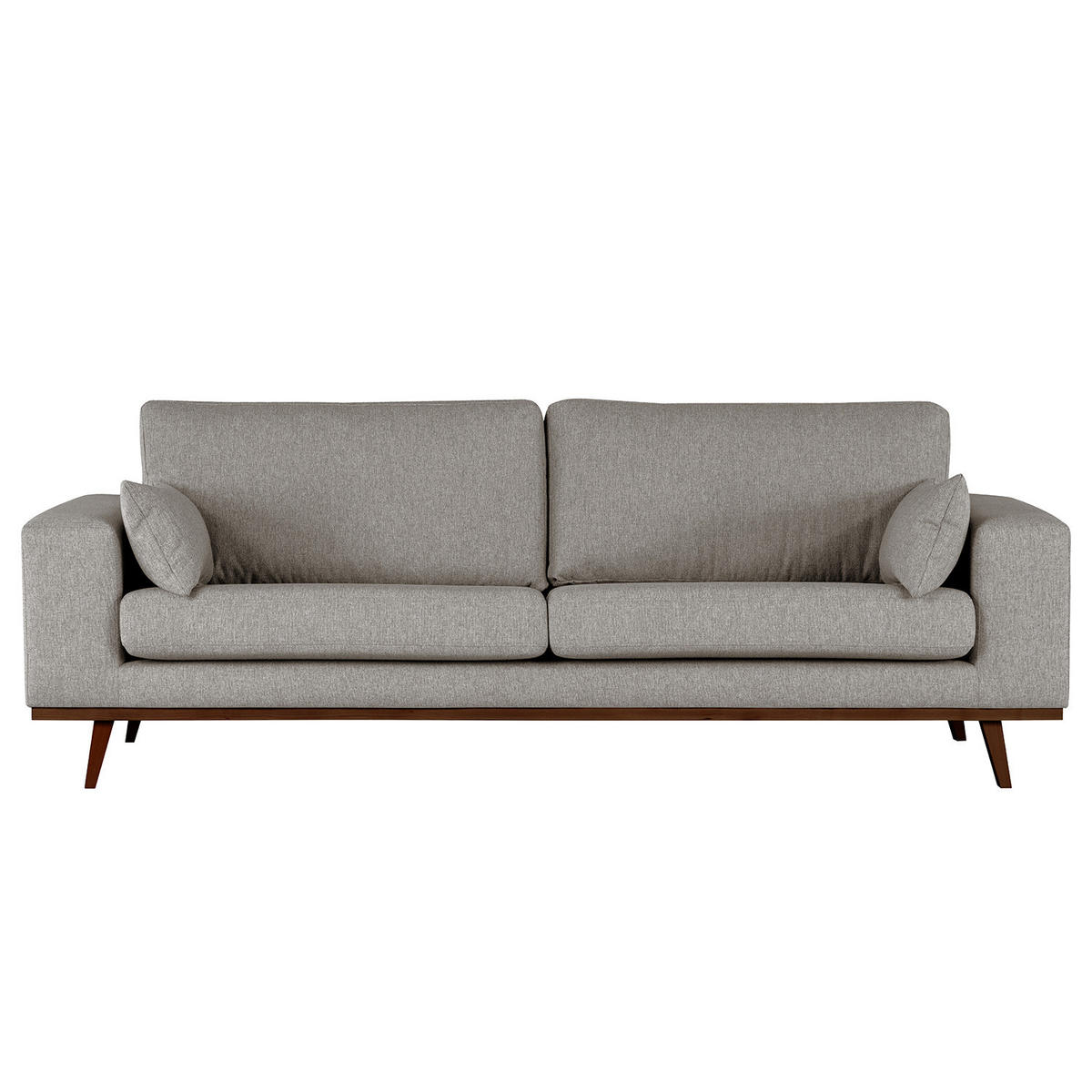 2-SITZER SOFA - Graubraun/Buchefarben, Textil (197/81/88cm) - home24