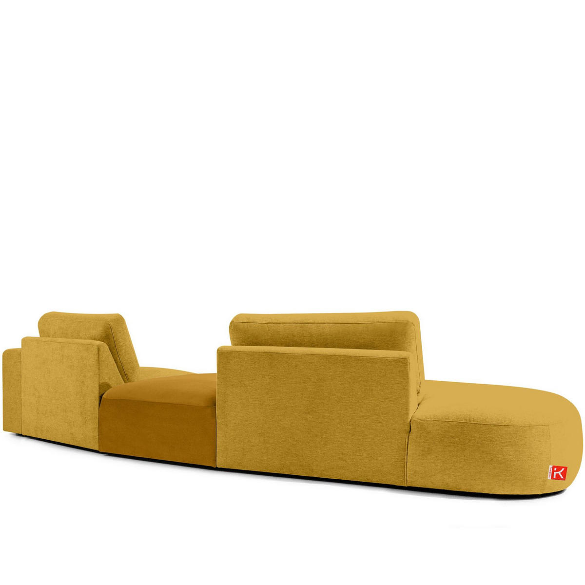 4-SITZER ECKSOFA ZUCCO Chenille links, Gelb - Gelb, Textil (350/84/105cm) - KONSIMO®