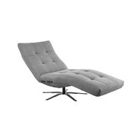 RELAXLIEGE LETICIA Grau Cord - Schwarz/Grau, Textil/Metall (82/115/156cm) - KAWOLA
