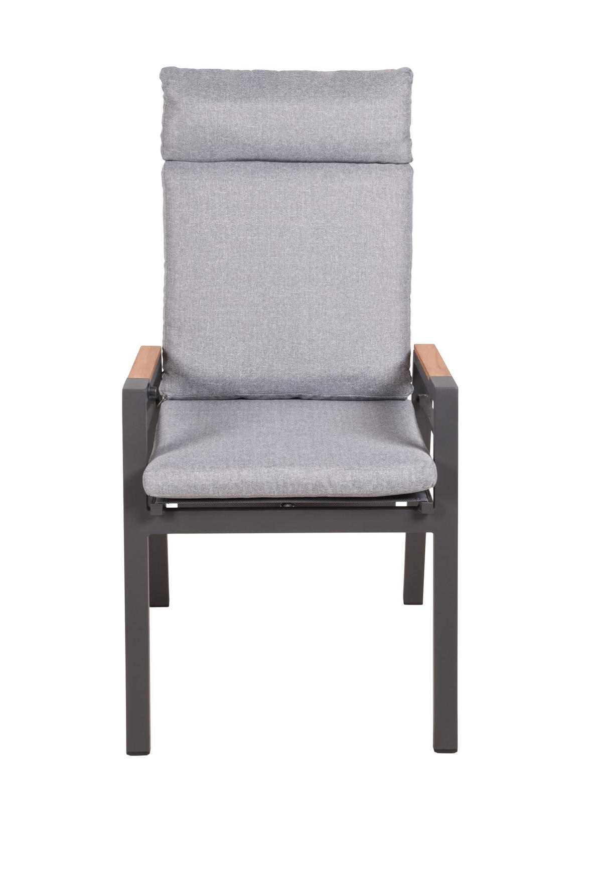 GARTENSTUHL 2er Set Lucia verstellbar Hochlehner - Schwarz, Holz (56.5/110/65cm) - DELUKE