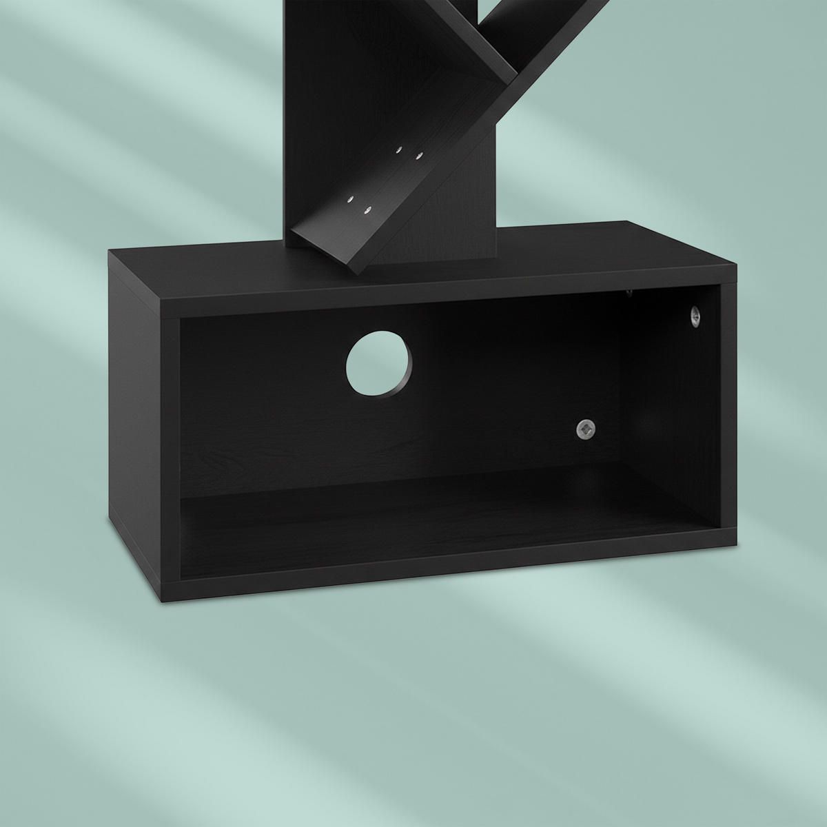 BÜCHERREGAL - Schwarz, Holzwerkstoff (38/113/20cm) - Relaxdays