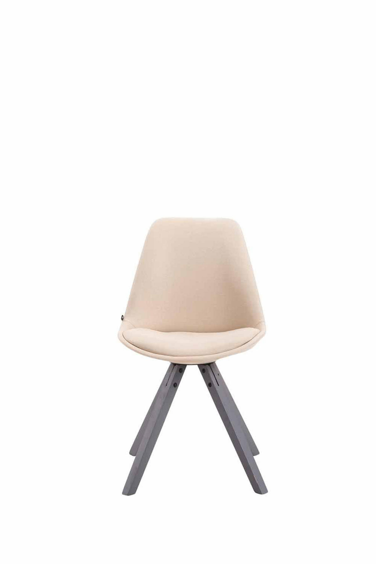 STUHL Stoff Creme - Creme/Grau, Holz/Textil (48/84/56cm) - CLP