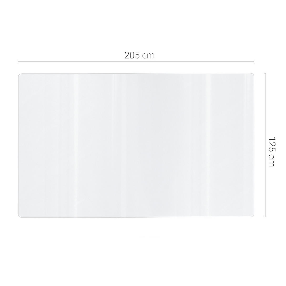 SCHUTZUNTERLAGE 205 x 125 cm – Transparente – Schutzmatte - Transparent, Kunststoff (0.2/125/205cm) - TULUP