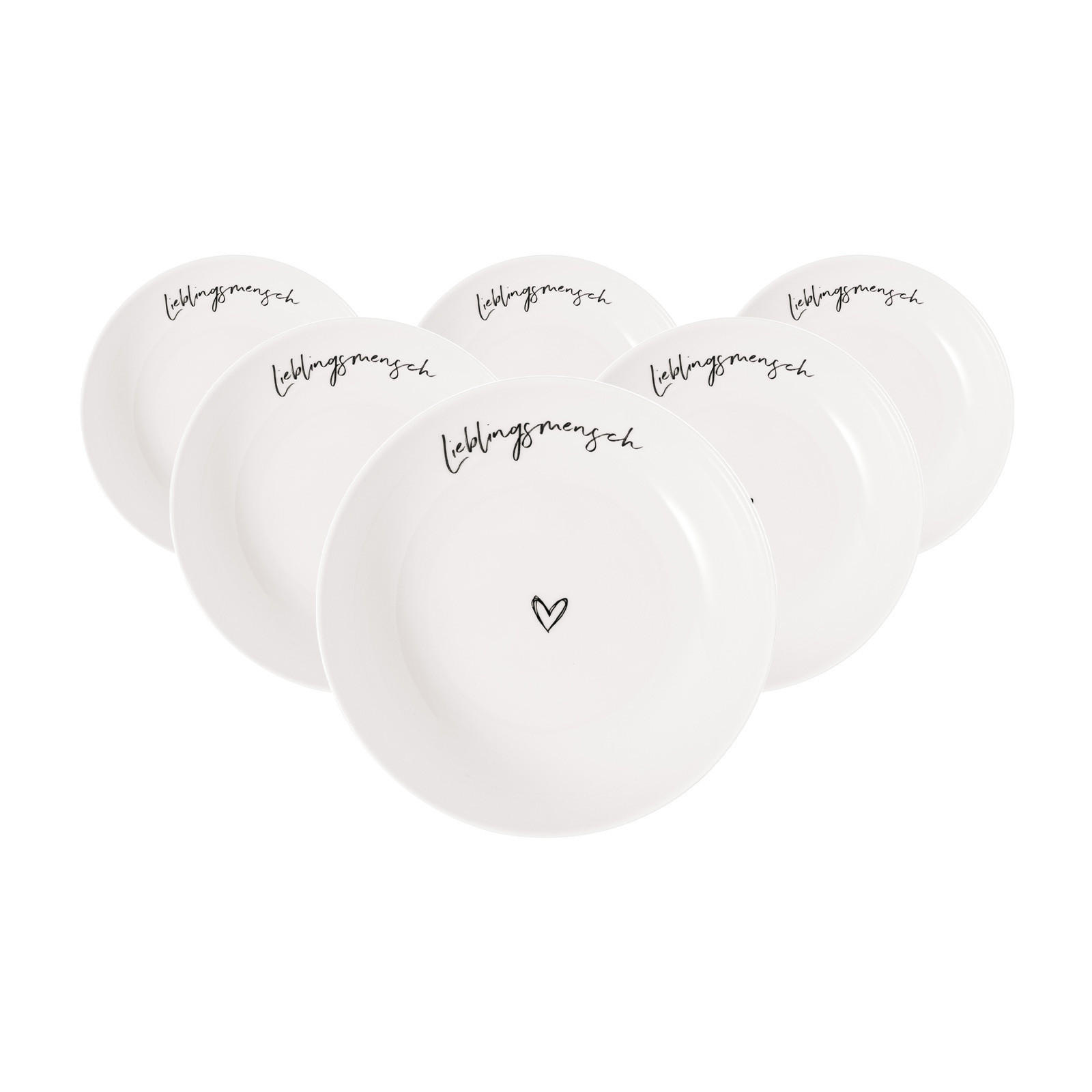 SCHALEN LIEBLINGSMENSCH Statement weiß ø 18,7 cm 6er Set - Weiß, Keramik (18.7cm) - Villeroy & Boch