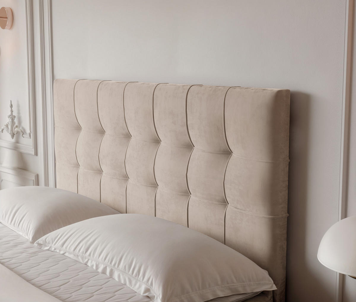 BOXBETT IMPERIAL 160/200 cm, in Creme, mit Matratze und Topper - Creme, Holzwerkstoff/Textil (160/200cm) - Idohome