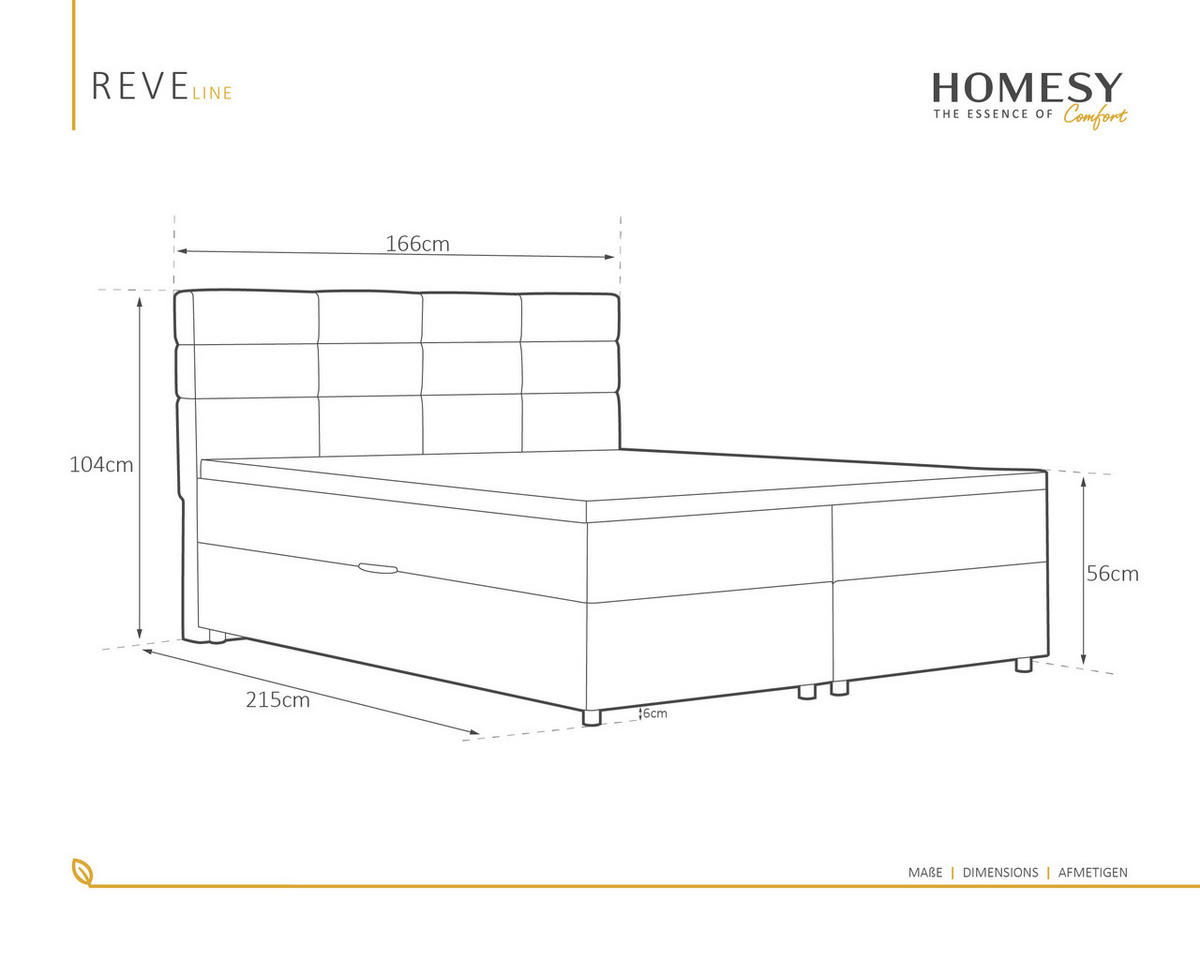 BOXBETT Reve 160 x 200 cm mit Bettkasten und Lattenrost ohne matratze - hellgrau - Dunkelgrau, Holz (160/200cm) - Homesy