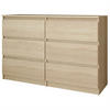 KOMMODE Look 100 cm mit sechs Schubladen, eiche Sonoma - Sonoma Eiche, Holzwerkstoff (100/71/33cm) - Beautysofa