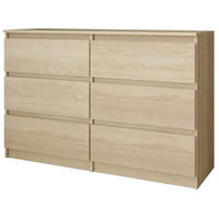KOMMODE Look 100 cm mit sechs Schubladen, eiche Sonoma - Sonoma Eiche, Holzwerkstoff (100/71/33cm) - Beautysofa