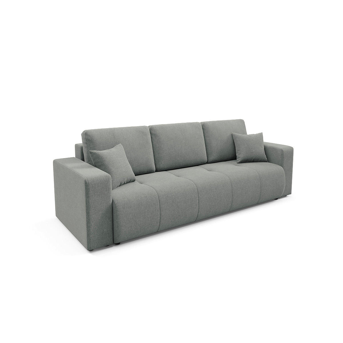SOFA Giulia 3 Sitzplätze Grau - Grau, Holz (244/82/102cm) - Petits-meubles