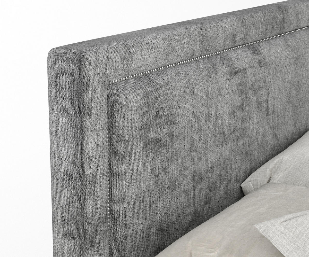 BOXSPRINGBETT Lavenda Grau 140/200 cm - Schwarz/Grau, Holz/Holzwerkstoff (140/200cm) - Maison de Reve