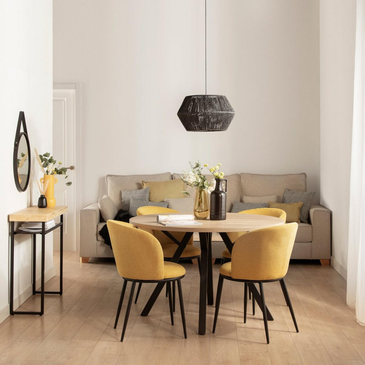 ESSZIMMERSTUHL Nolan Senf / Gelb 51 cm x 80 cm - Dunkelgelb, Textil (51/80/57cm)